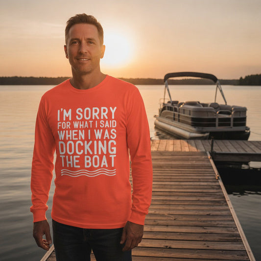 Nautical Dockside Long Sleeve T-Shirt — “Salt Air & Dockside Stories”