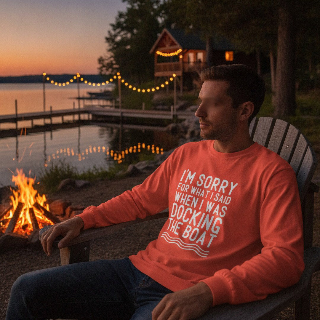 Nautical Dockside Long Sleeve T-Shirt — “Salt Air & Dockside Stories”