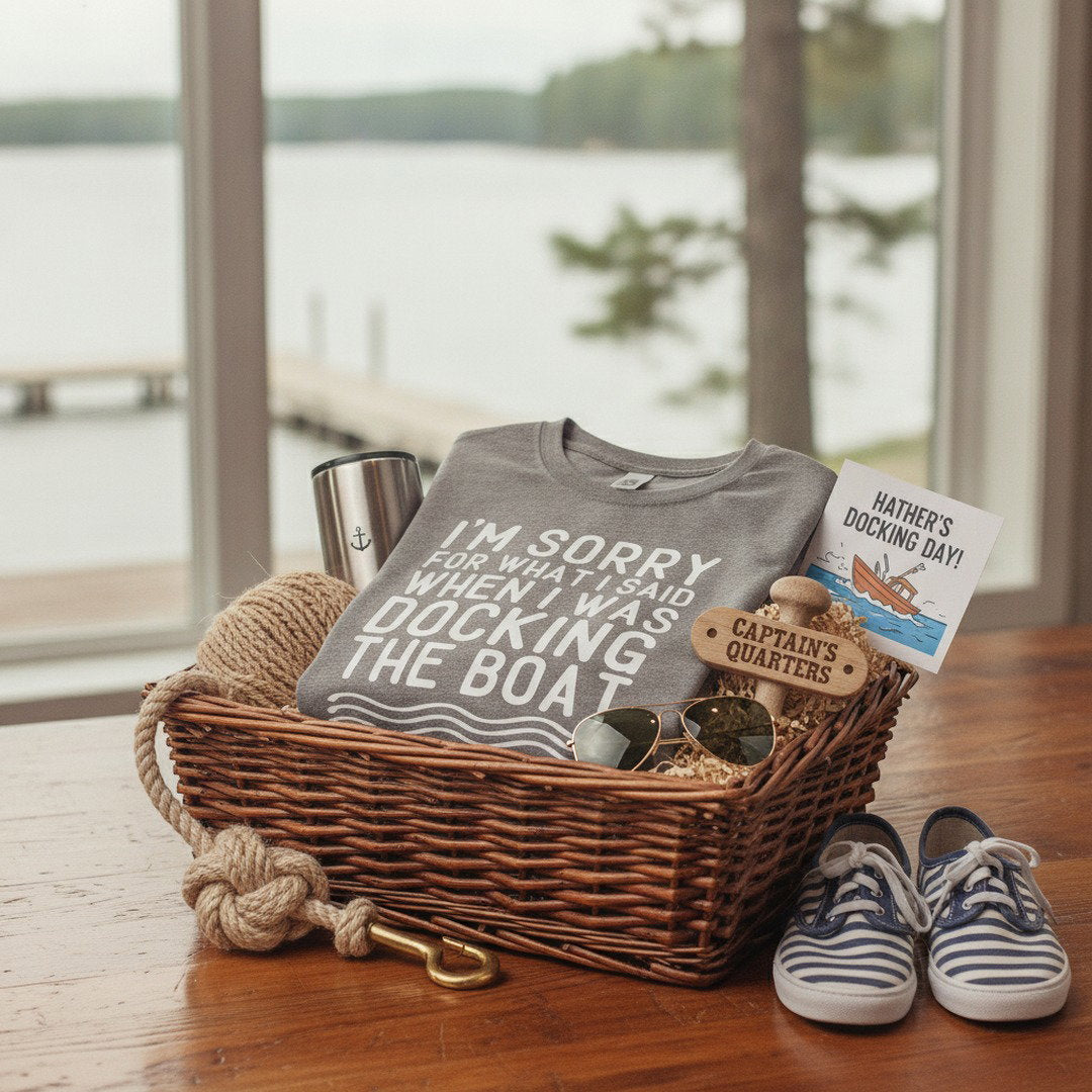 Nautical Dockside Long Sleeve T-Shirt — “Salt Air & Dockside Stories”
