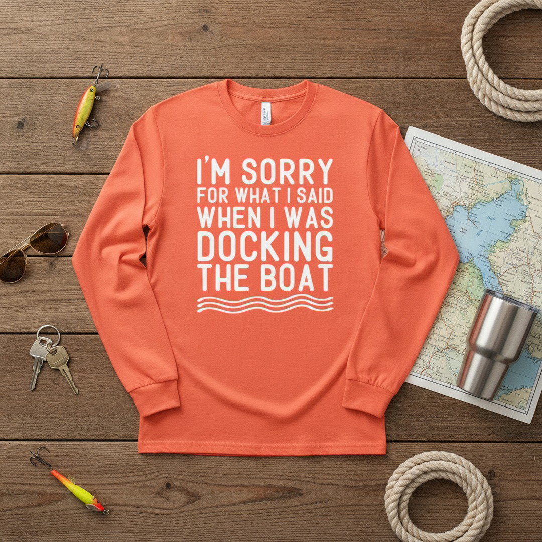 Nautical Dockside Long Sleeve T-Shirt — “Salt Air & Dockside Stories”