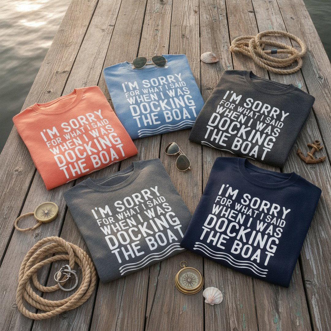 Nautical Dockside Long Sleeve T-Shirt — “Salt Air & Dockside Stories”