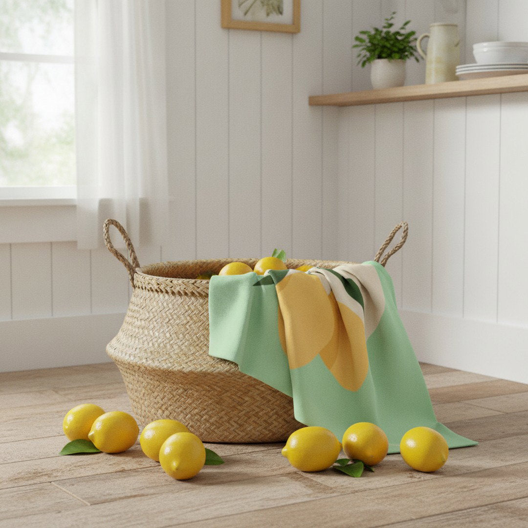 Limoncello Throw Blanket | Italian Summer Lemon Cozy Blanket | Citrus Home Decor Gift