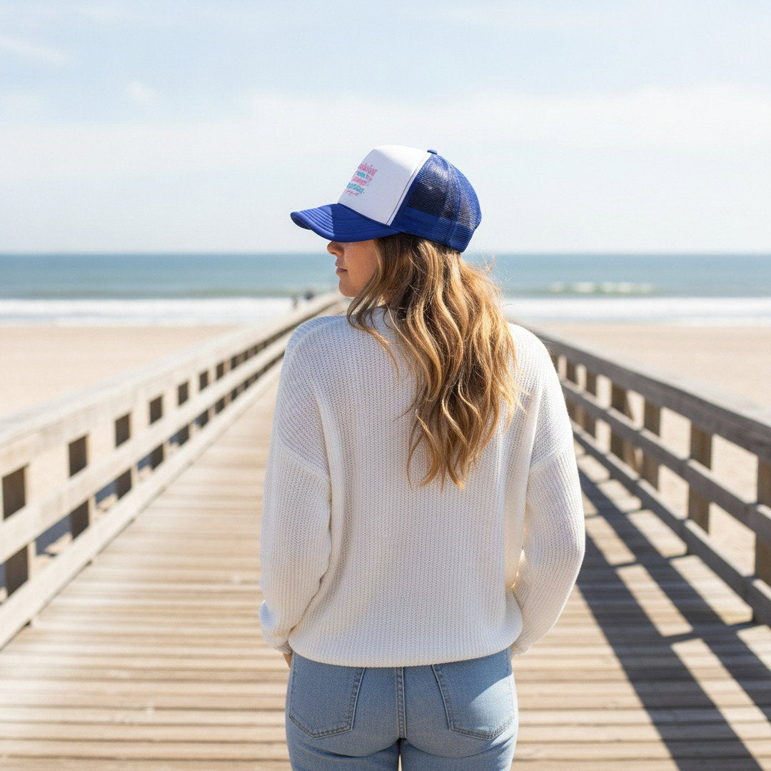 Wishing Won't Change Anything, Prayer Will Trucker Hat | Christian Mesh Snapback Cap