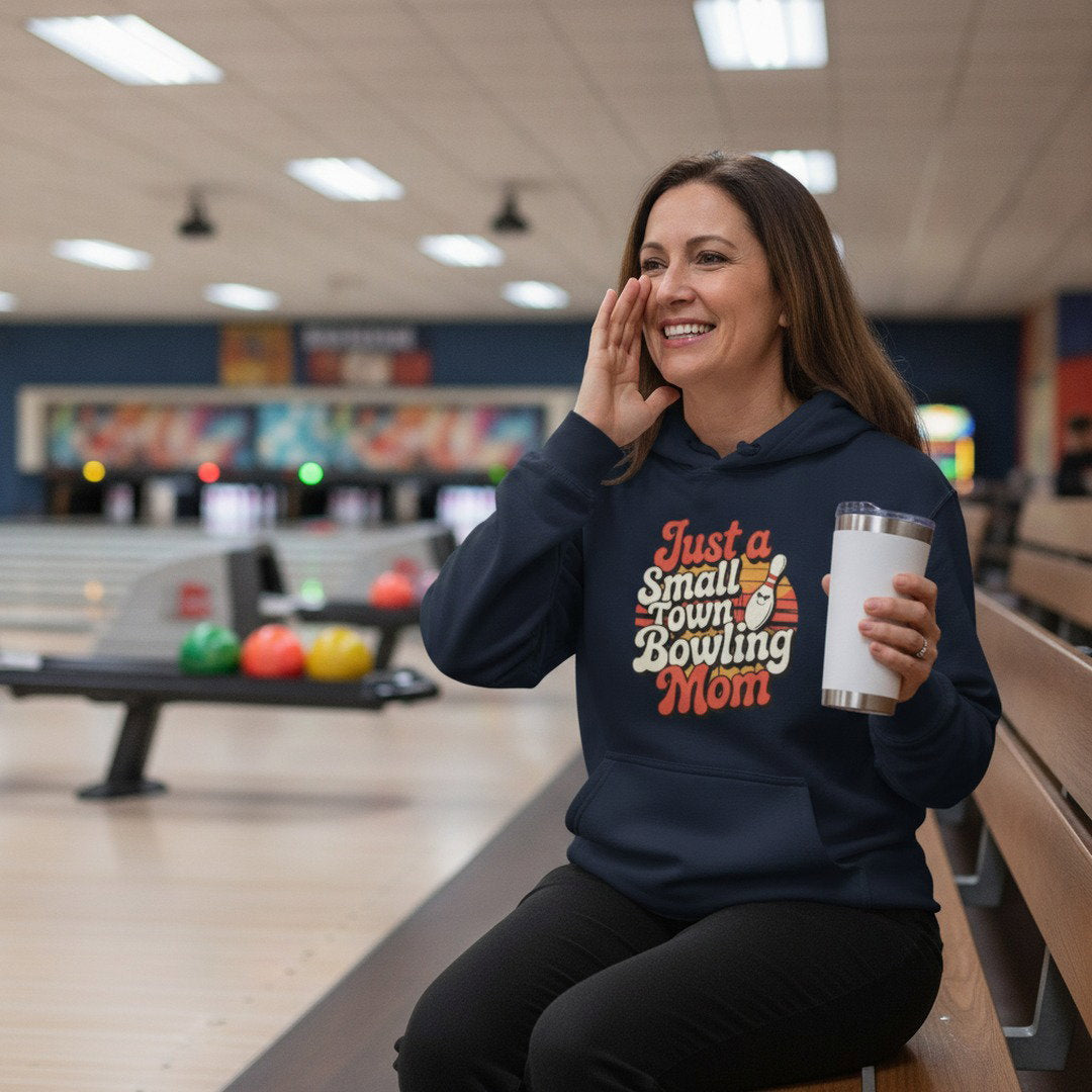 Just a Small Town Bowling Mom Hoodie | Retro Bowling Mom Sweatshirt