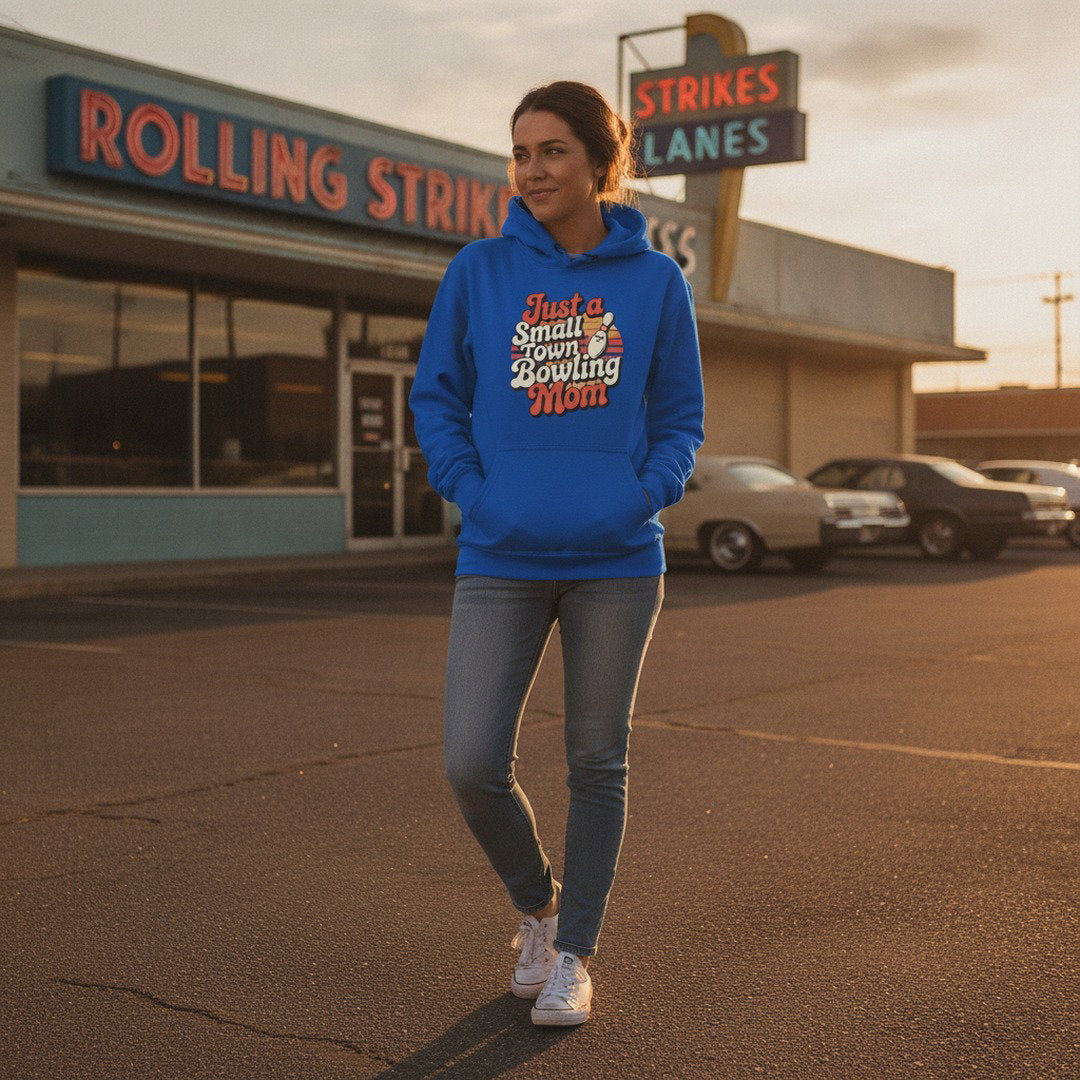 Just a Small Town Bowling Mom Hoodie | Retro Bowling Mom Sweatshirt