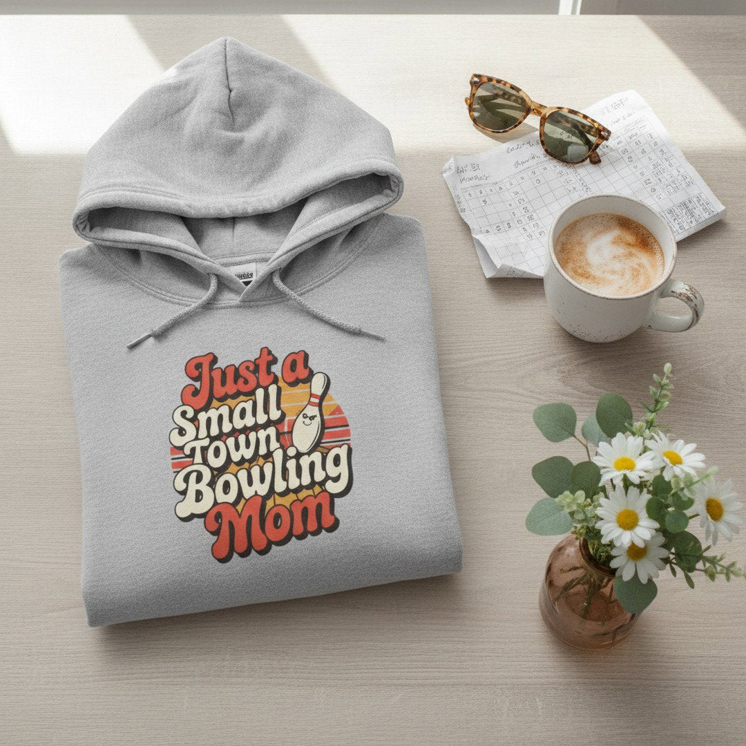 Just a Small Town Bowling Mom Hoodie | Retro Bowling Mom Sweatshirt