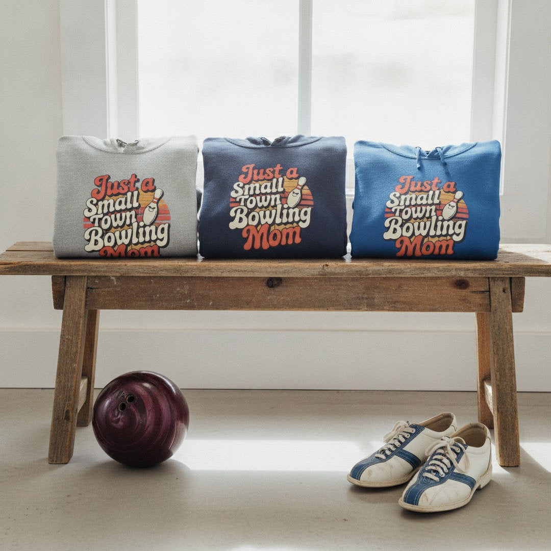 Just a Small Town Bowling Mom Hoodie | Retro Bowling Mom Sweatshirt
