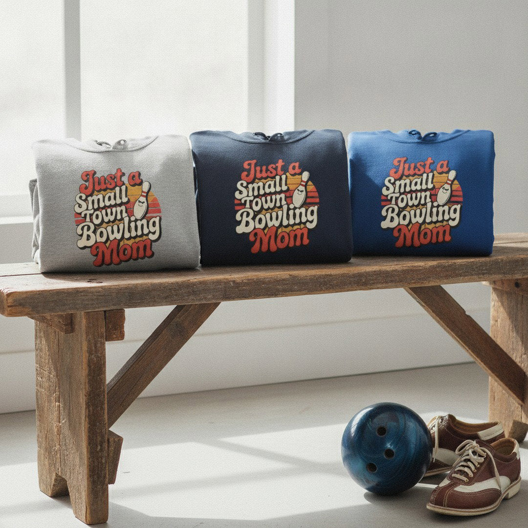 Just a Small Town Bowling Mom Hoodie | Retro Bowling Mom Sweatshirt