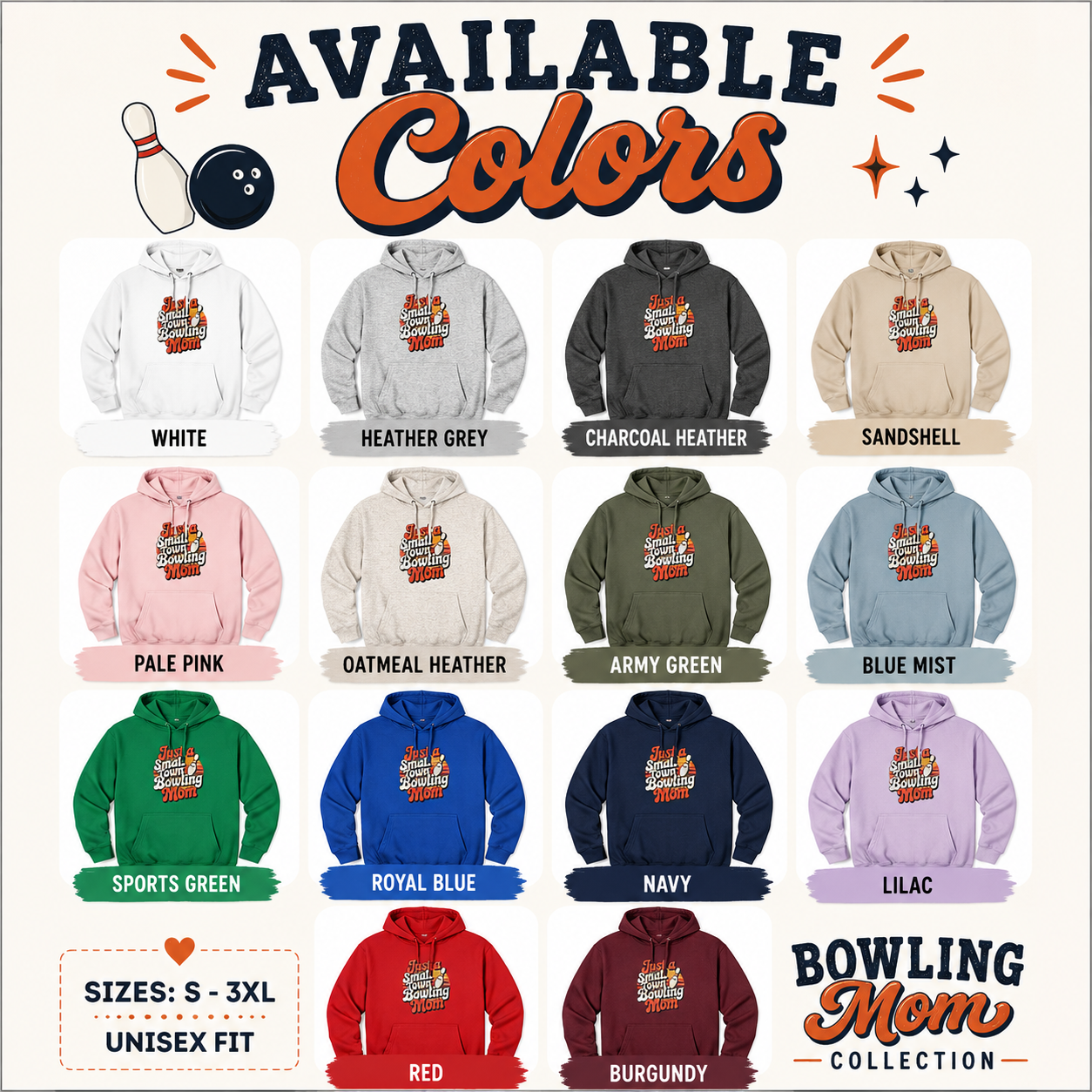 Just a Small Town Bowling Mom Hoodie | Retro Bowling Mom Sweatshirt