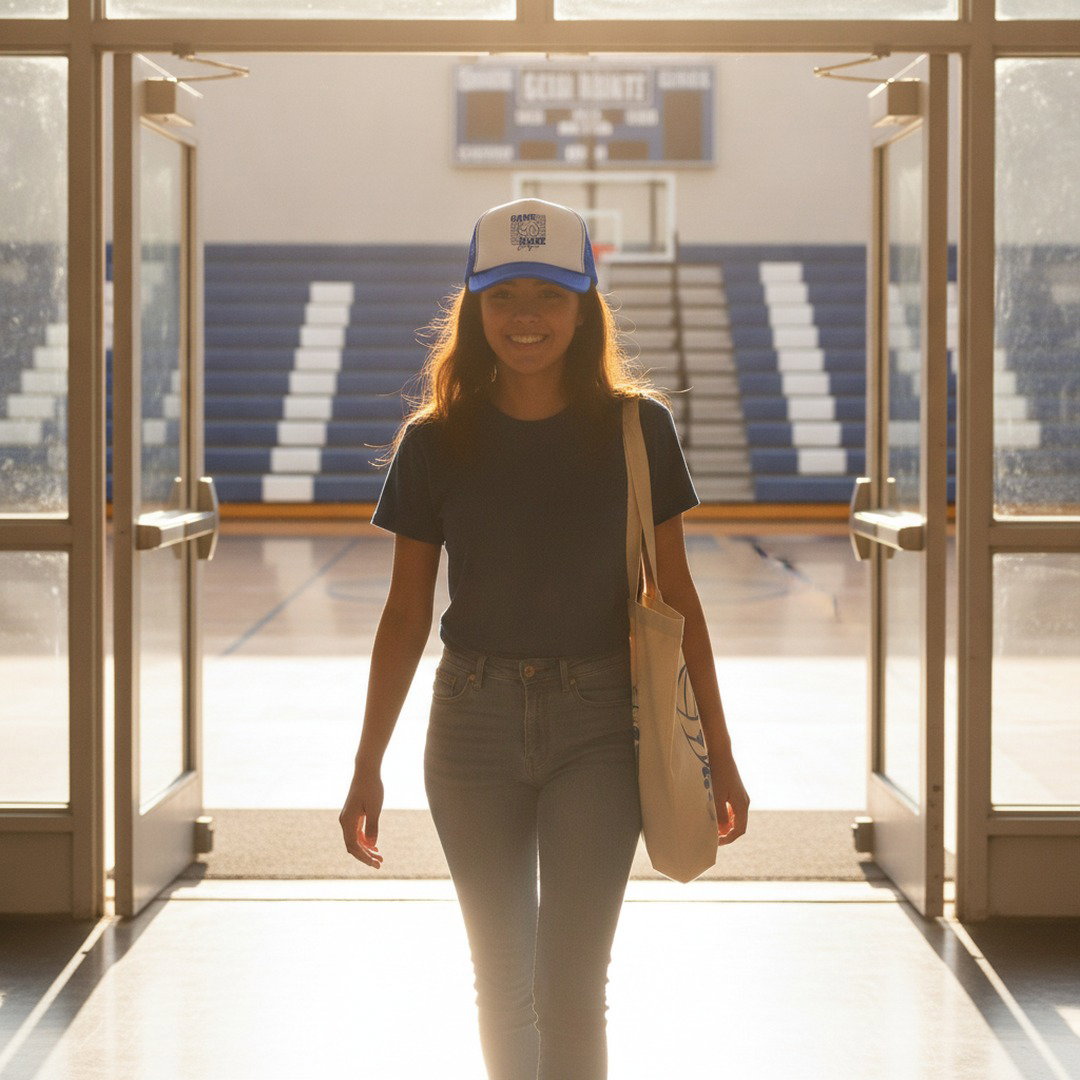 Game Day Volleyball Trucker Hat | Royal Blue & White Mesh Snapback | Volleyball Mom, Fan & Team Spirit Cap