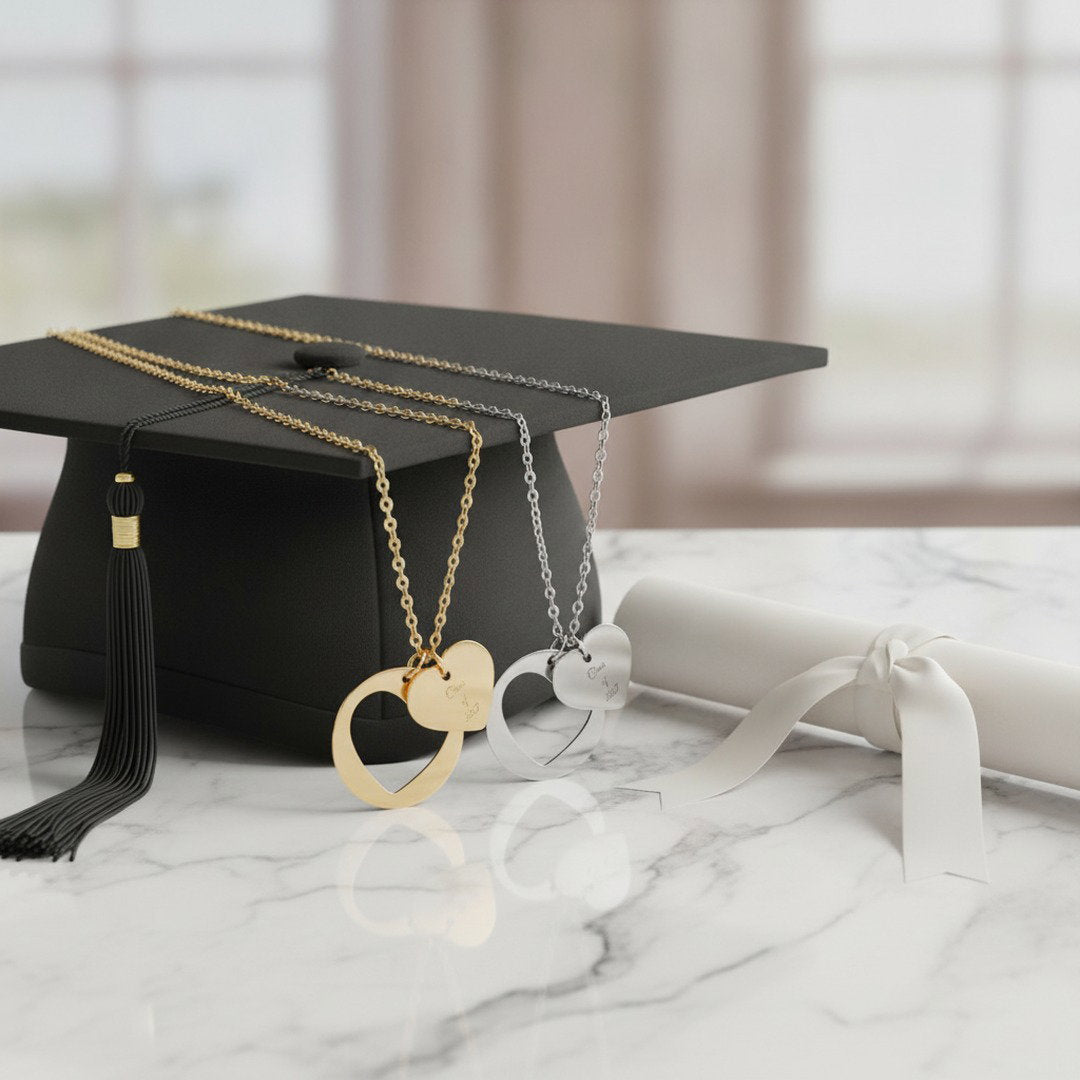 Class of 2027 Heart Necklace | Gold, Rose Gold & Silver | Senior Gift | Graduation Jewelry | High School Senior Keepsake