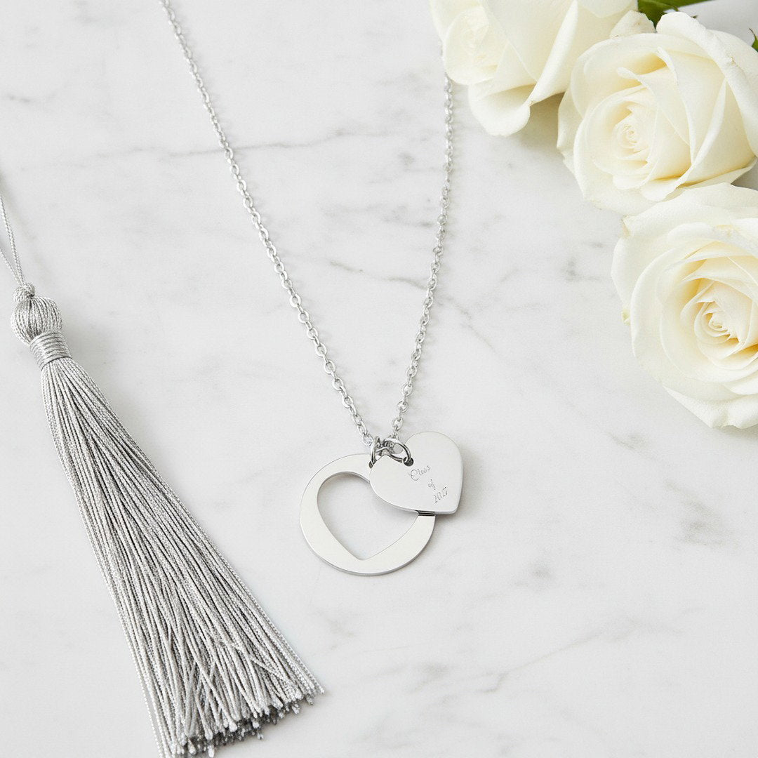 Class of 2027 Heart Necklace | Gold, Rose Gold & Silver | Senior Gift | Graduation Jewelry | High School Senior Keepsake