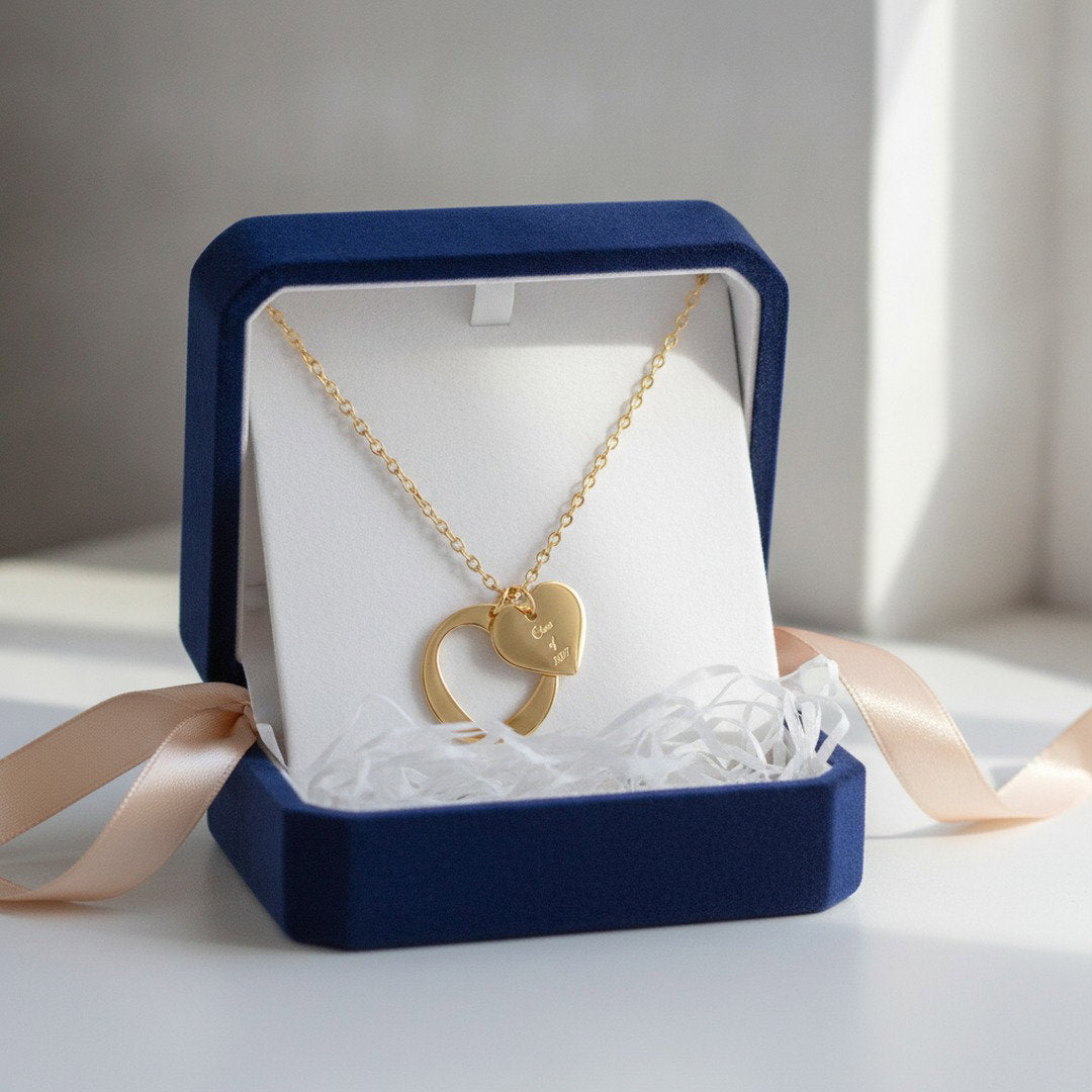 Class of 2027 Heart Necklace | Gold, Rose Gold & Silver | Senior Gift | Graduation Jewelry | High School Senior Keepsake