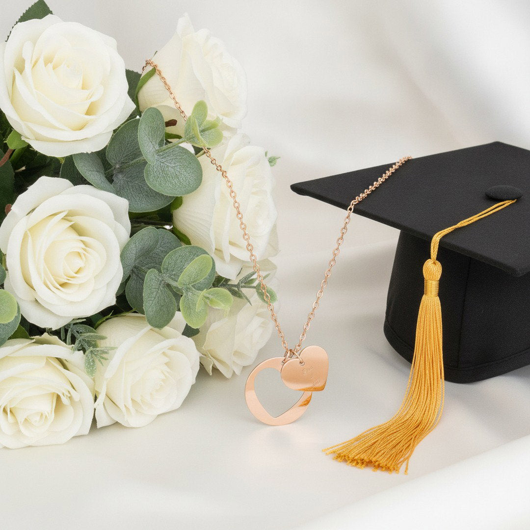 Class of 2027 Heart Necklace | Gold, Rose Gold & Silver | Senior Gift | Graduation Jewelry | High School Senior Keepsake