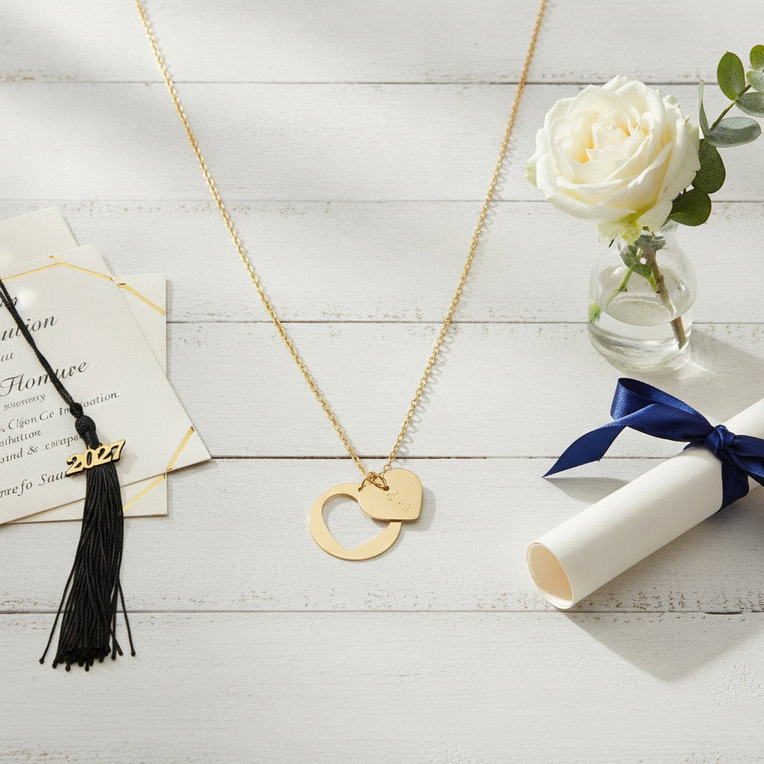 Class of 2027 Heart Necklace | Gold, Rose Gold & Silver | Senior Gift | Graduation Jewelry | High School Senior Keepsake