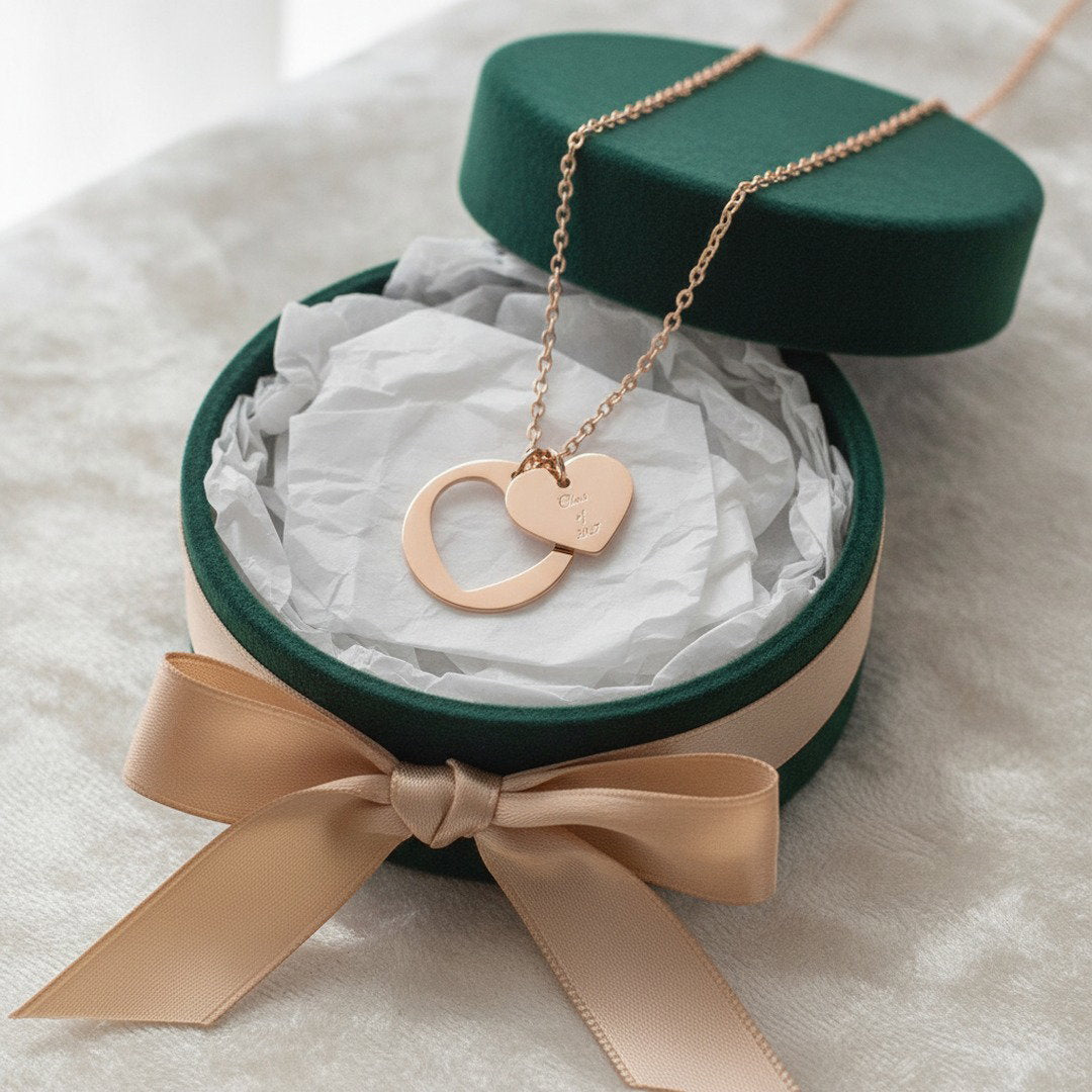Class of 2027 Heart Necklace | Gold, Rose Gold & Silver | Senior Gift | Graduation Jewelry | High School Senior Keepsake