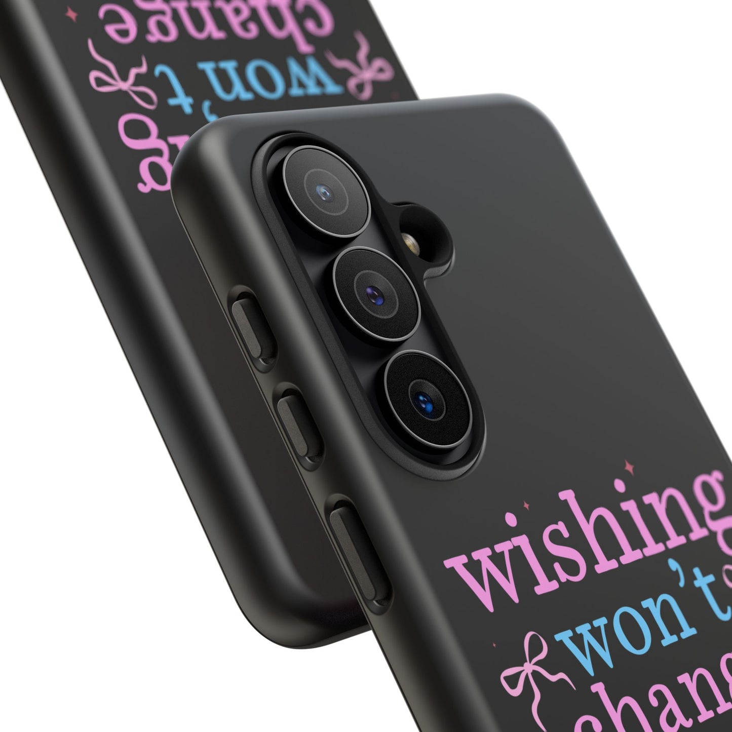 wishing won't change anything prayer will Phone Case | Inspirational Scripture Design
