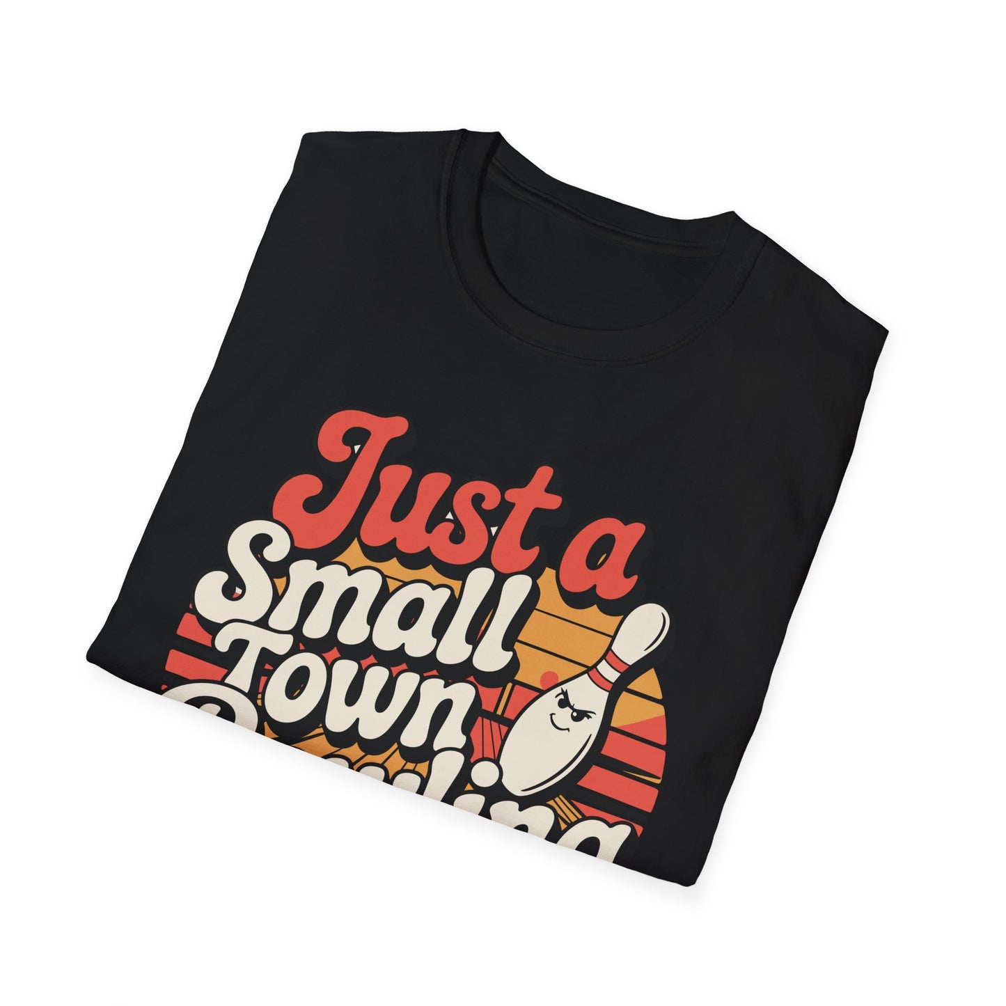 Just a Small Town Bowling Mom T-Shirt — Retro Bowling Mom Tee
