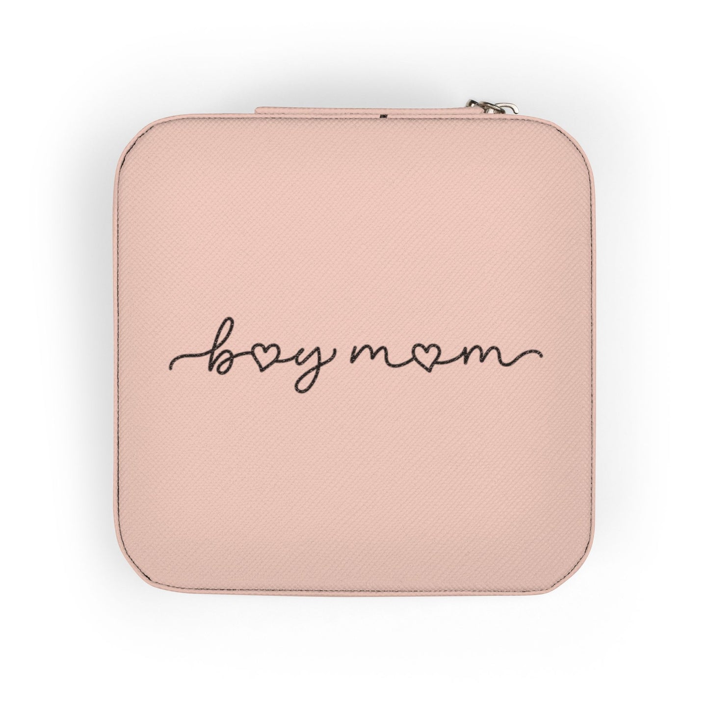 Compact 'boymom' Travel Jewelry Case — Portable Organizer for Rings, Earrings & Necklaces