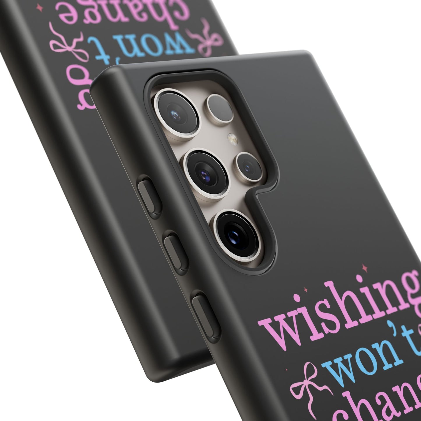 wishing won't change anything prayer will Phone Case | Inspirational Scripture Design