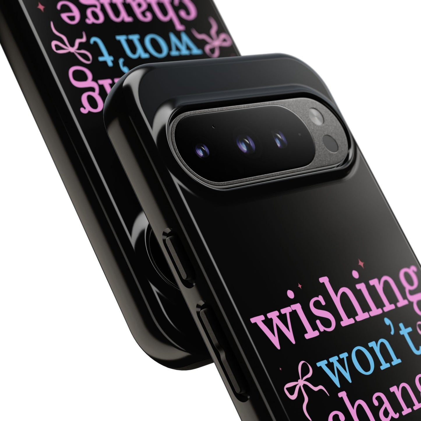 wishing won't change anything prayer will Phone Case | Inspirational Scripture Design