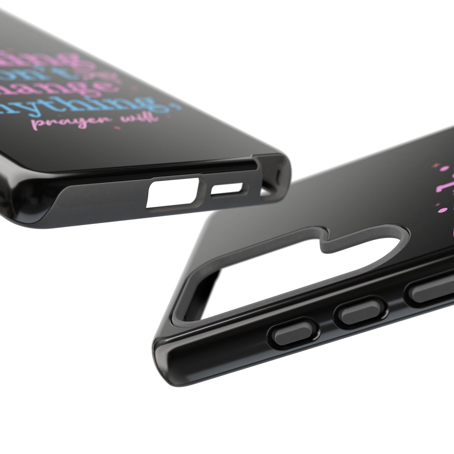 wishing won't change anything prayer will Phone Case | Inspirational Scripture Design