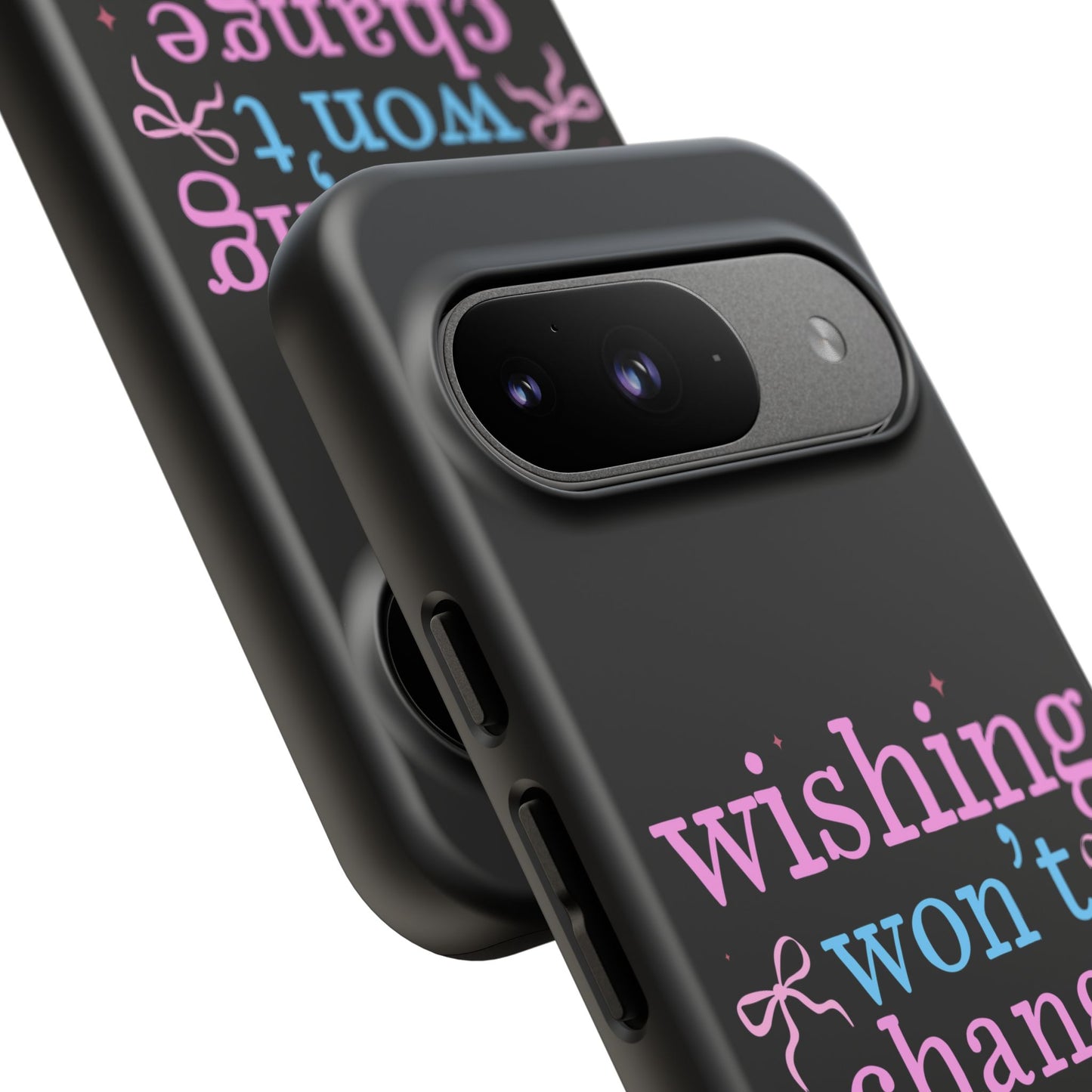 wishing won't change anything prayer will Phone Case | Inspirational Scripture Design