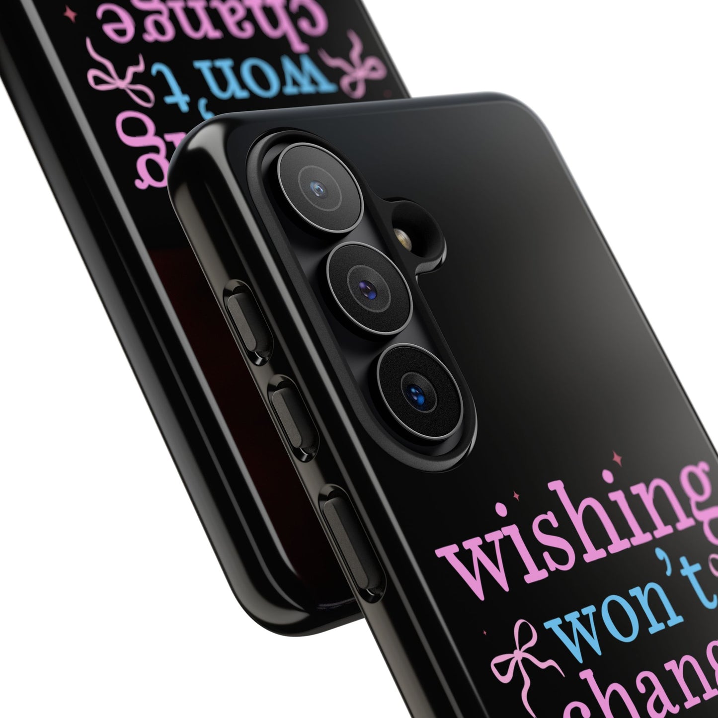 wishing won't change anything prayer will Phone Case | Inspirational Scripture Design