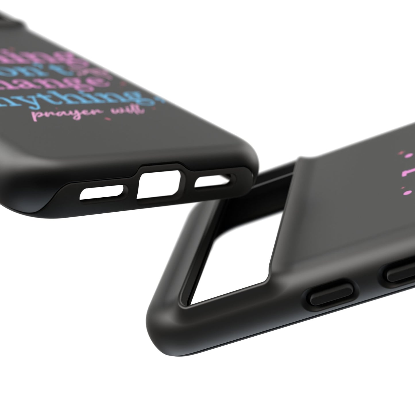 wishing won't change anything prayer will Phone Case | Inspirational Scripture Design