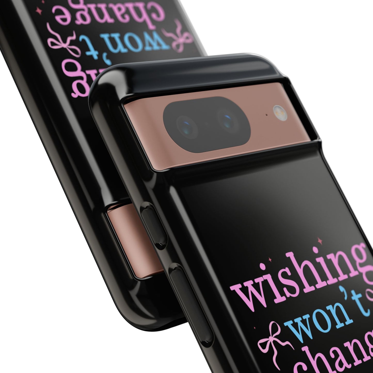 wishing won't change anything prayer will Phone Case | Inspirational Scripture Design