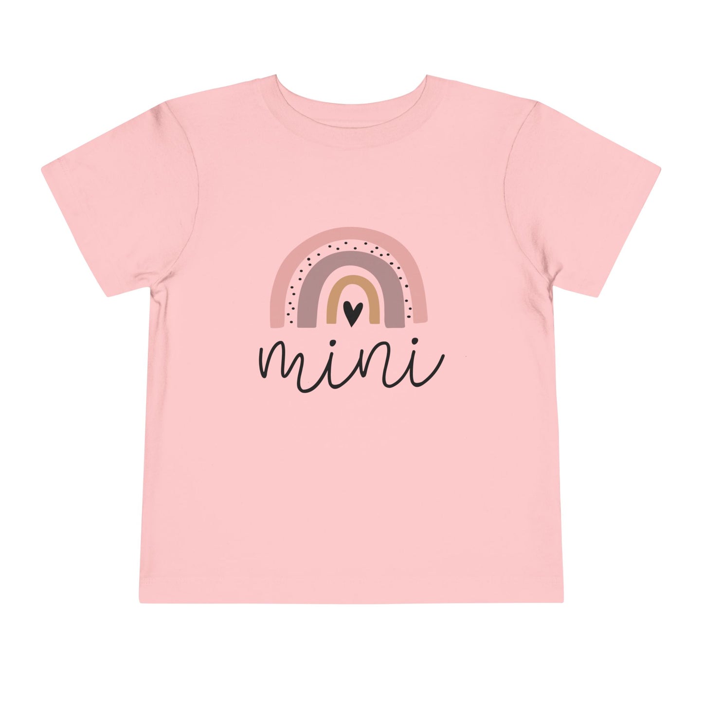 Toddler Tee "Mini" Pink Rainbow — Cute Toddler Girl Shirt