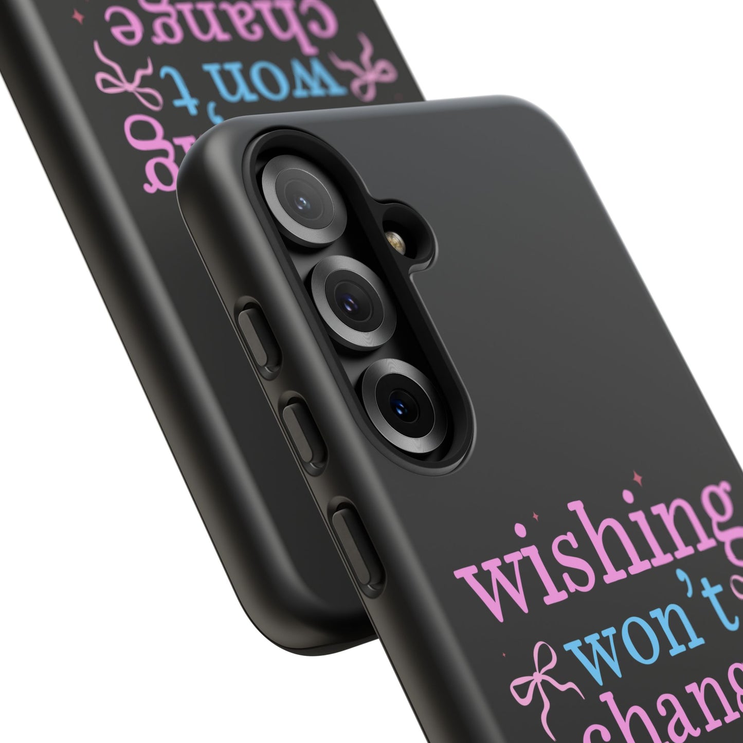 wishing won't change anything prayer will Phone Case | Inspirational Scripture Design