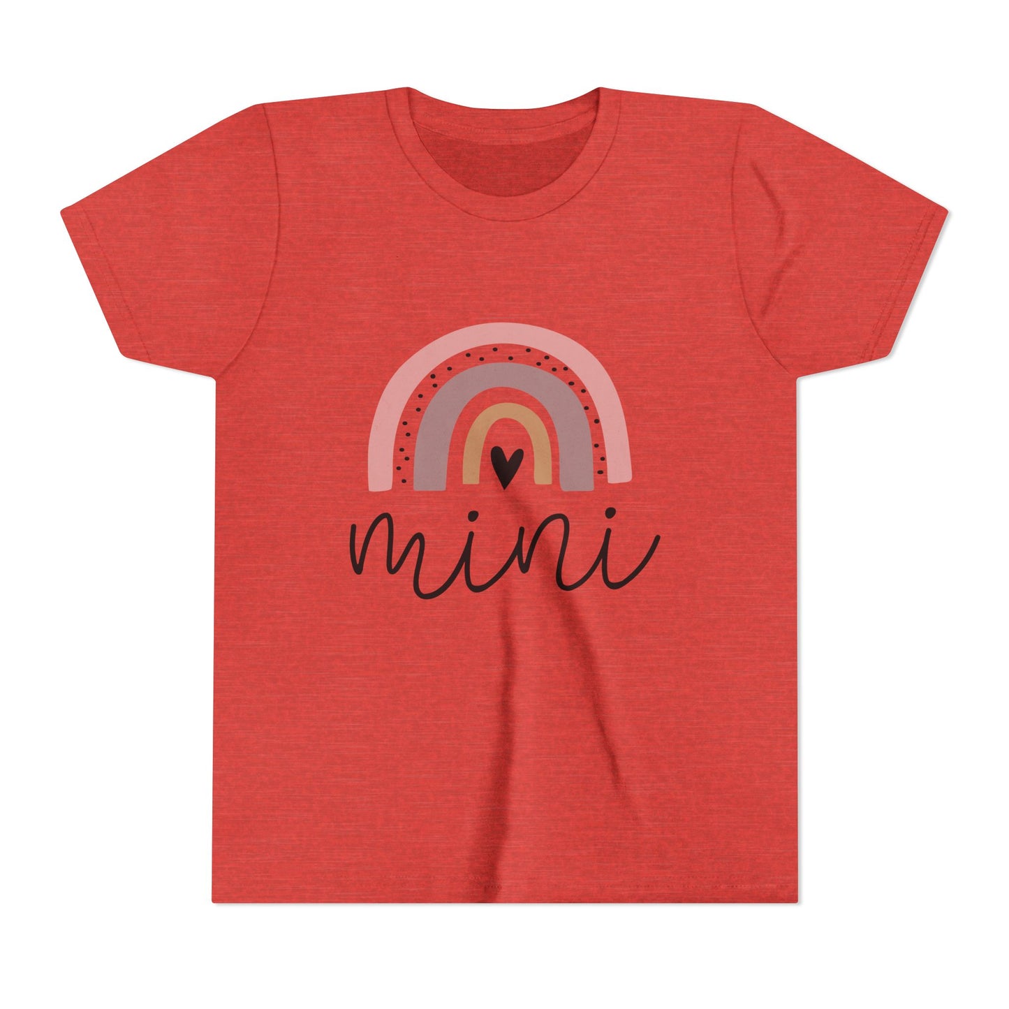Mini Rainbow Youth Tee – Cute Pastel 'mini' Kids Shirt, Sibling/Family Matching Gift