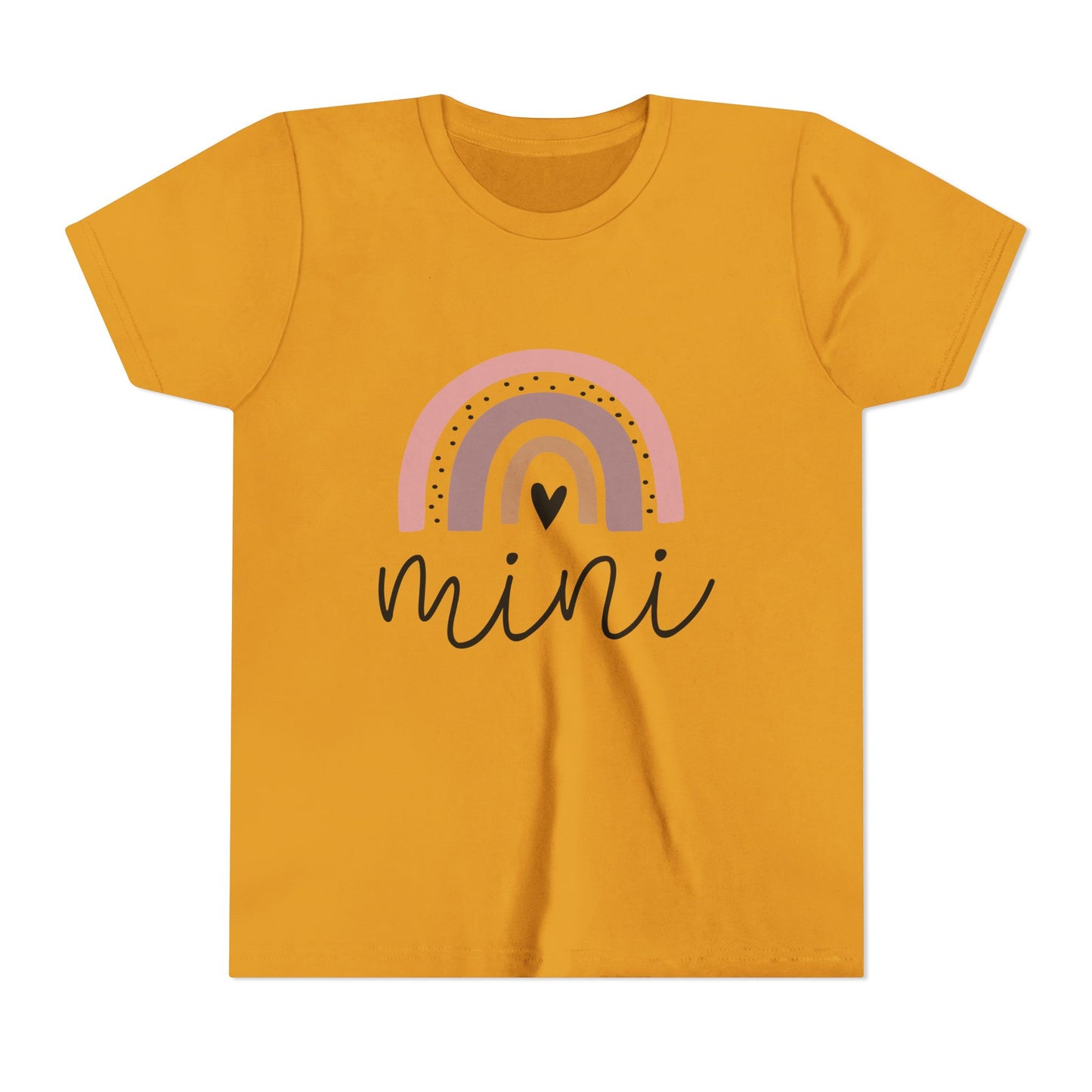 Mini Rainbow Youth Tee – Cute Pastel 'mini' Kids Shirt, Sibling/Family Matching Gift