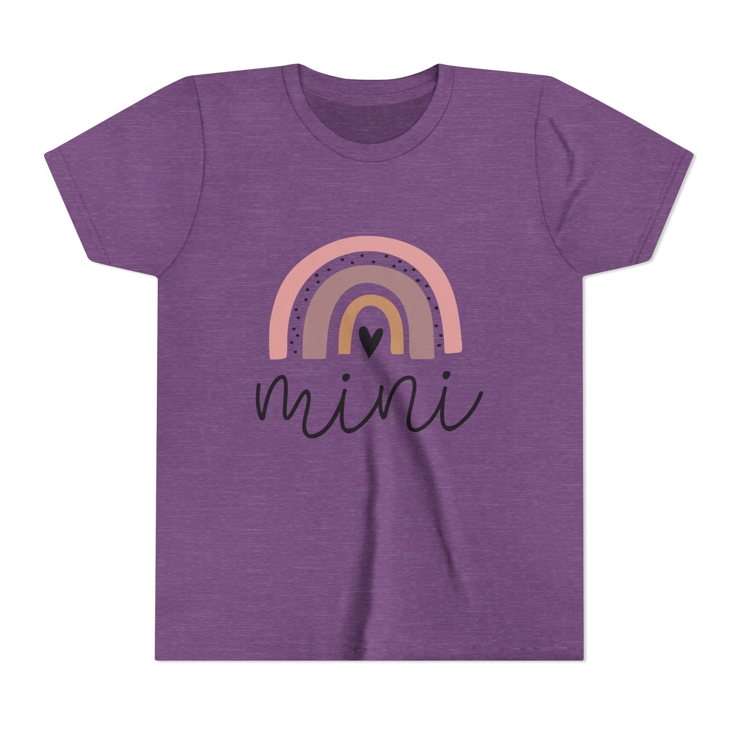 Mini Rainbow Youth Tee – Cute Pastel 'mini' Kids Shirt, Sibling/Family Matching Gift
