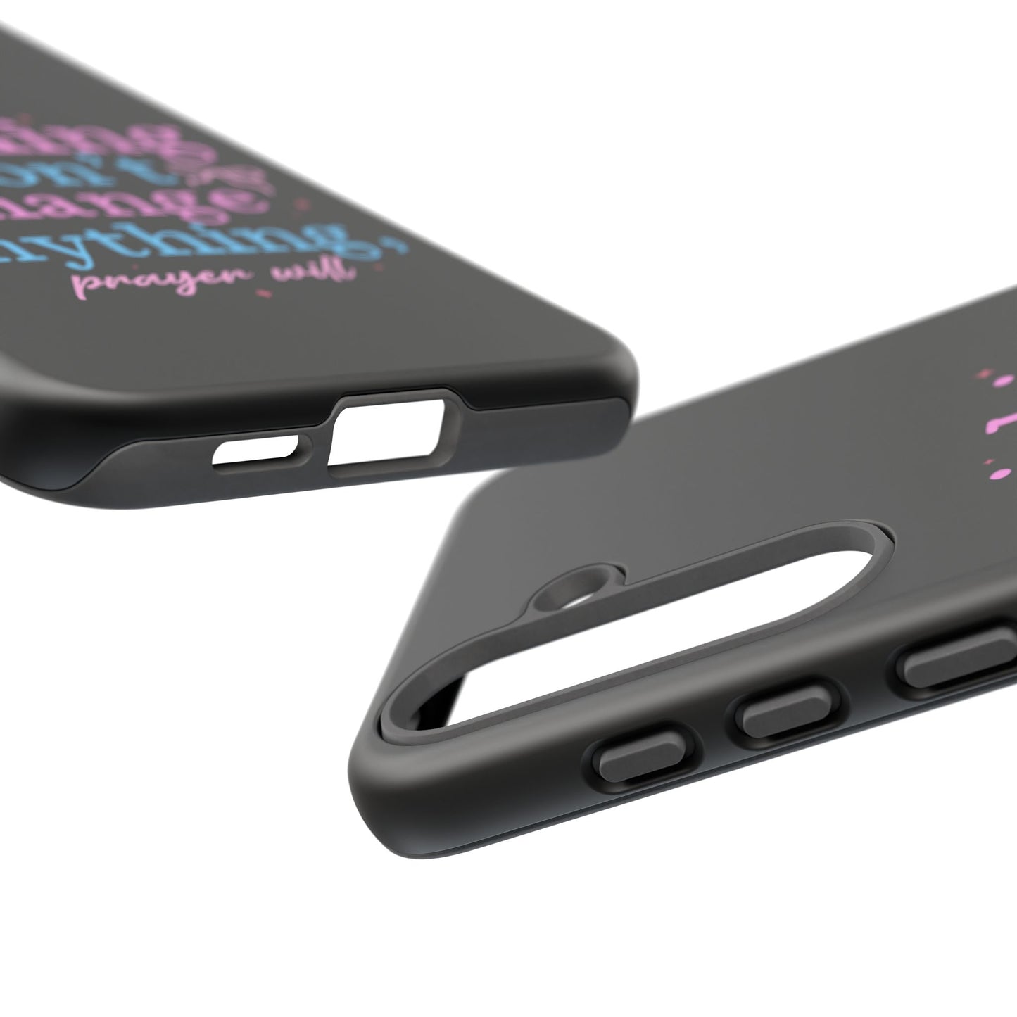 wishing won't change anything prayer will Phone Case | Inspirational Scripture Design