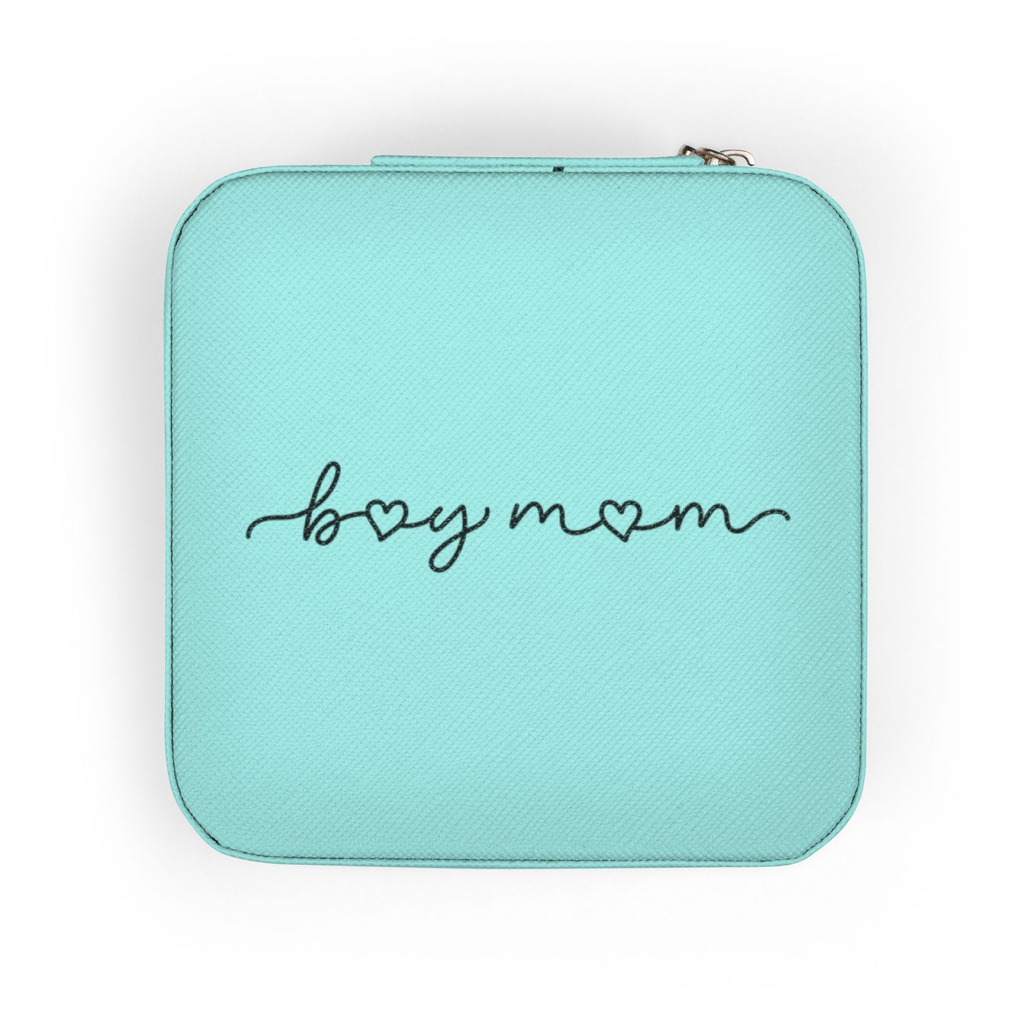 Compact 'boymom' Travel Jewelry Case — Portable Organizer for Rings, Earrings & Necklaces