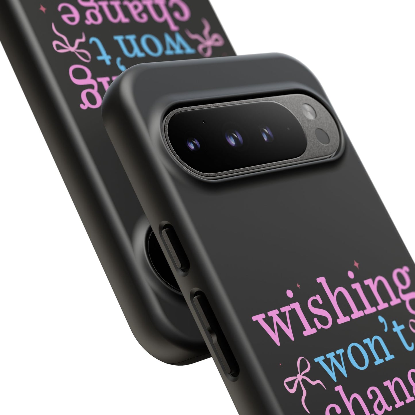 wishing won't change anything prayer will Phone Case | Inspirational Scripture Design
