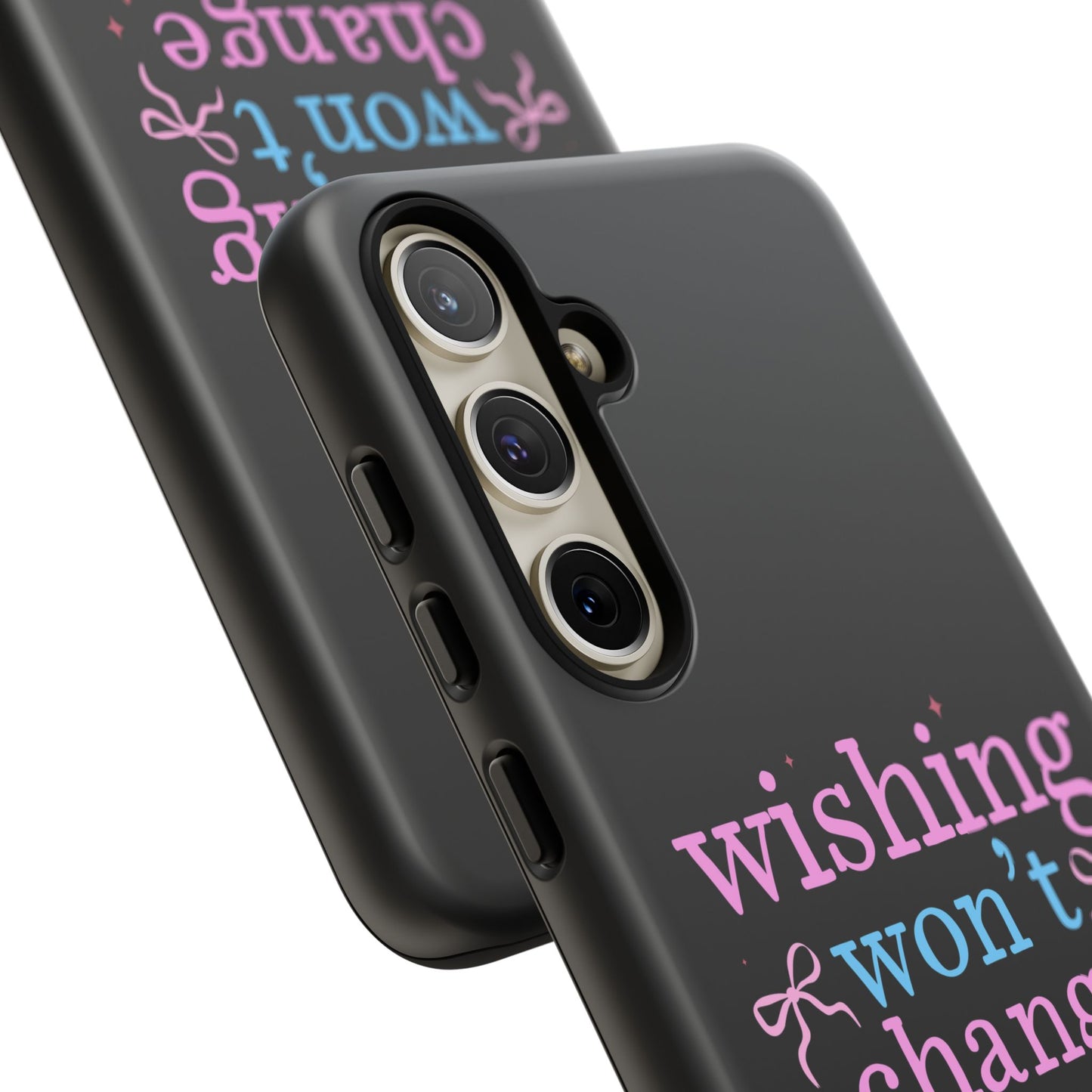 wishing won't change anything prayer will Phone Case | Inspirational Scripture Design
