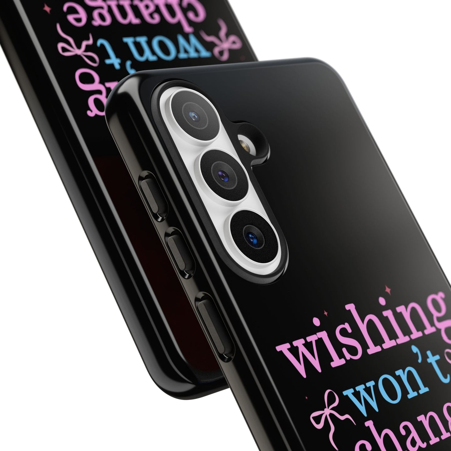 wishing won't change anything prayer will Phone Case | Inspirational Scripture Design