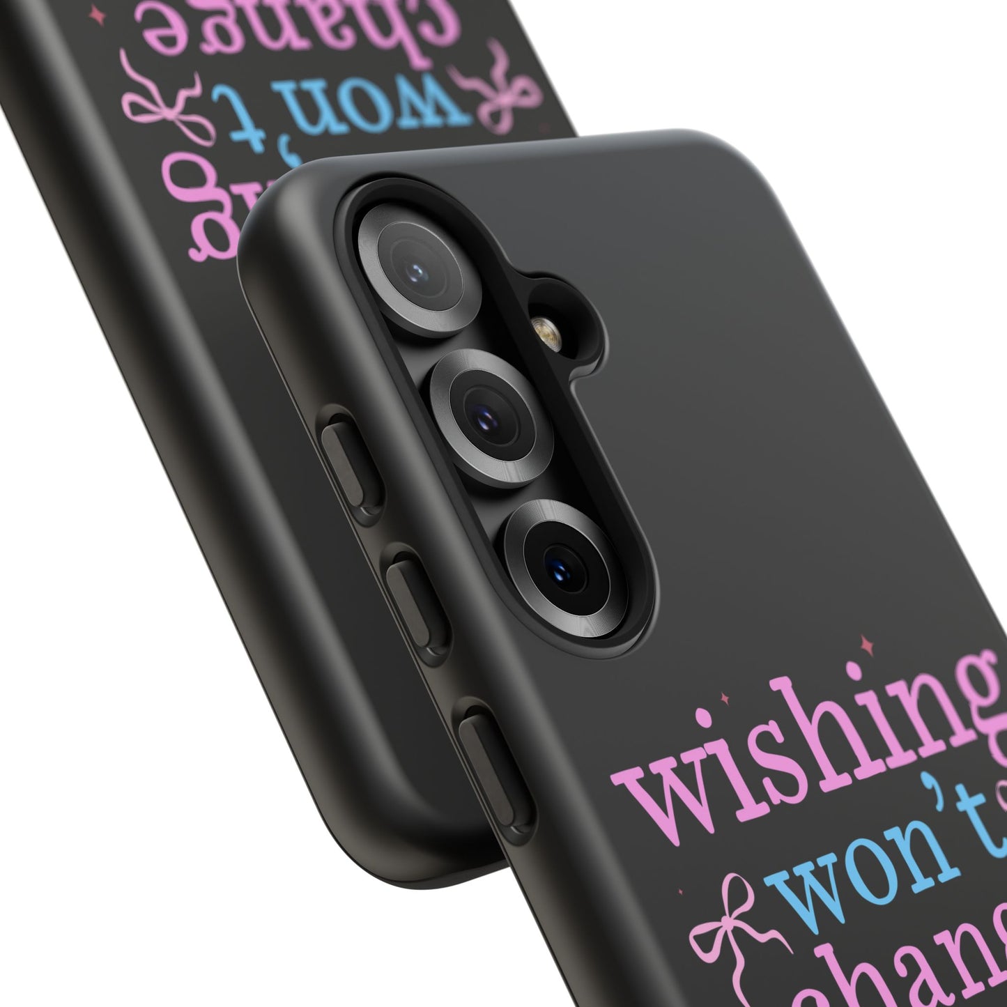 wishing won't change anything prayer will Phone Case | Inspirational Scripture Design