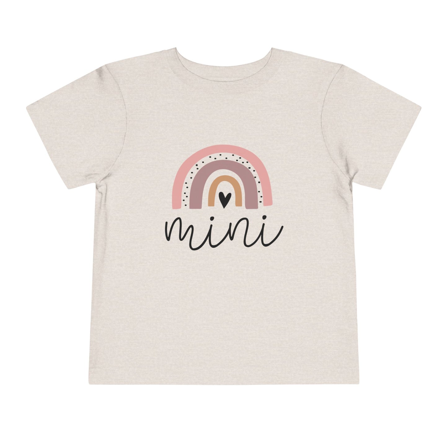 Toddler Tee "Mini" Pink Rainbow — Cute Toddler Girl Shirt