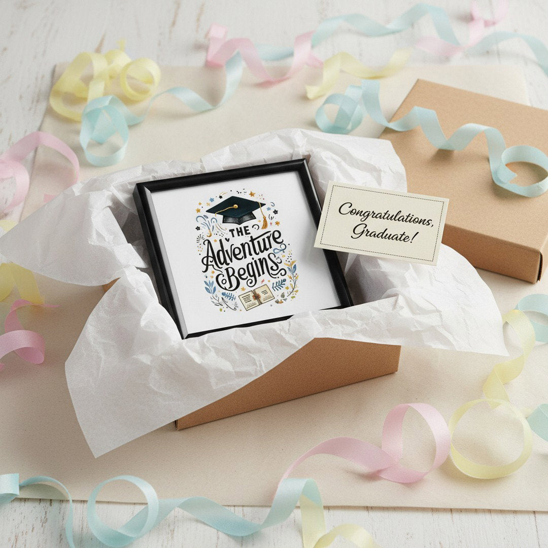 Jewelry Box — “The Adventure Begins” Graduation Keepsake Box